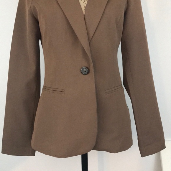 Forever 21Women's Beige Blazer Jacket Size SP - Picture 3 of 8